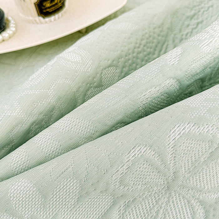 91家纺网 家纺一手货源 找家纺 金绣美居 2026新款PE高分子凉感席聚乙烯冰感床裙款凉席三件套-一路生花 一路生花-绿色