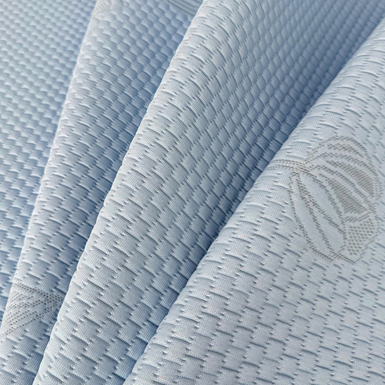 91家纺网 家纺一手货源 找家纺 金绣美居 2026新款PE高分子凉感席聚乙烯冰感床裙款凉席三件套-七里香 七里香-蓝色