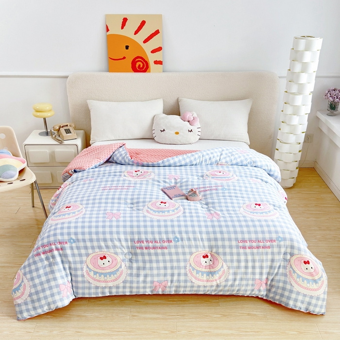 91家纺网 家纺一手货源 找家纺 （总）赛琳 2026新款豆豆春秋被被子被芯