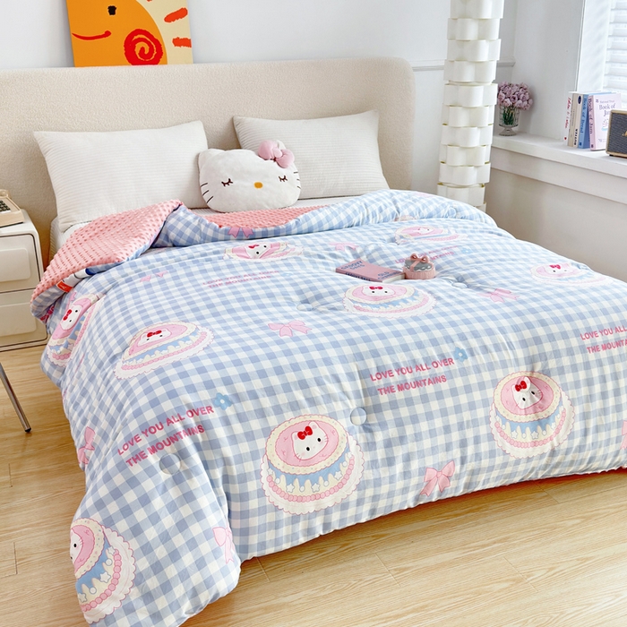 91家纺网 家纺一手货源 找家纺 （总）赛琳 2026新款豆豆春秋被被子被芯