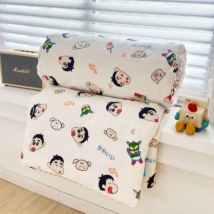 91家纺网 家纺一手货源 找家纺 赛琳 2026新款豆豆春秋被被子被芯 顽皮小新