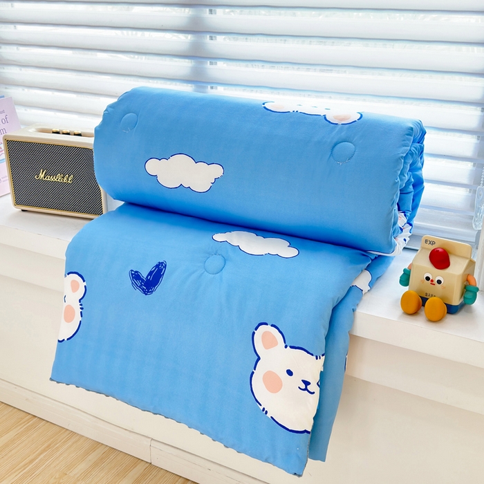 91家纺网 家纺一手货源 找家纺 赛琳 2026新款豆豆春秋被被子被芯 爱心小熊