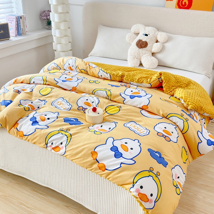 91家纺网 家纺一手货源 找家纺 赛琳 2026新款豆豆春秋被被子被芯 小黄鸭