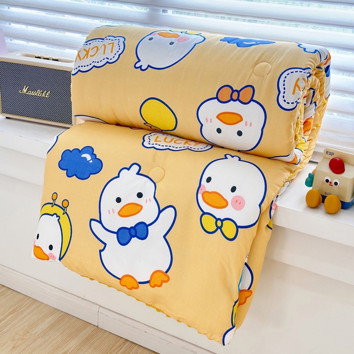 91家纺网 家纺一手货源 找家纺 赛琳 2026新款豆豆春秋被被子被芯 小黄鸭