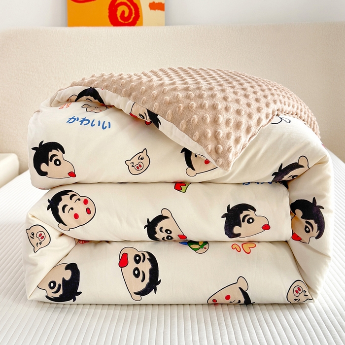 91家纺网 家纺一手货源 找家纺 赛琳 2026新款豆豆春秋被被子被芯 顽皮小新