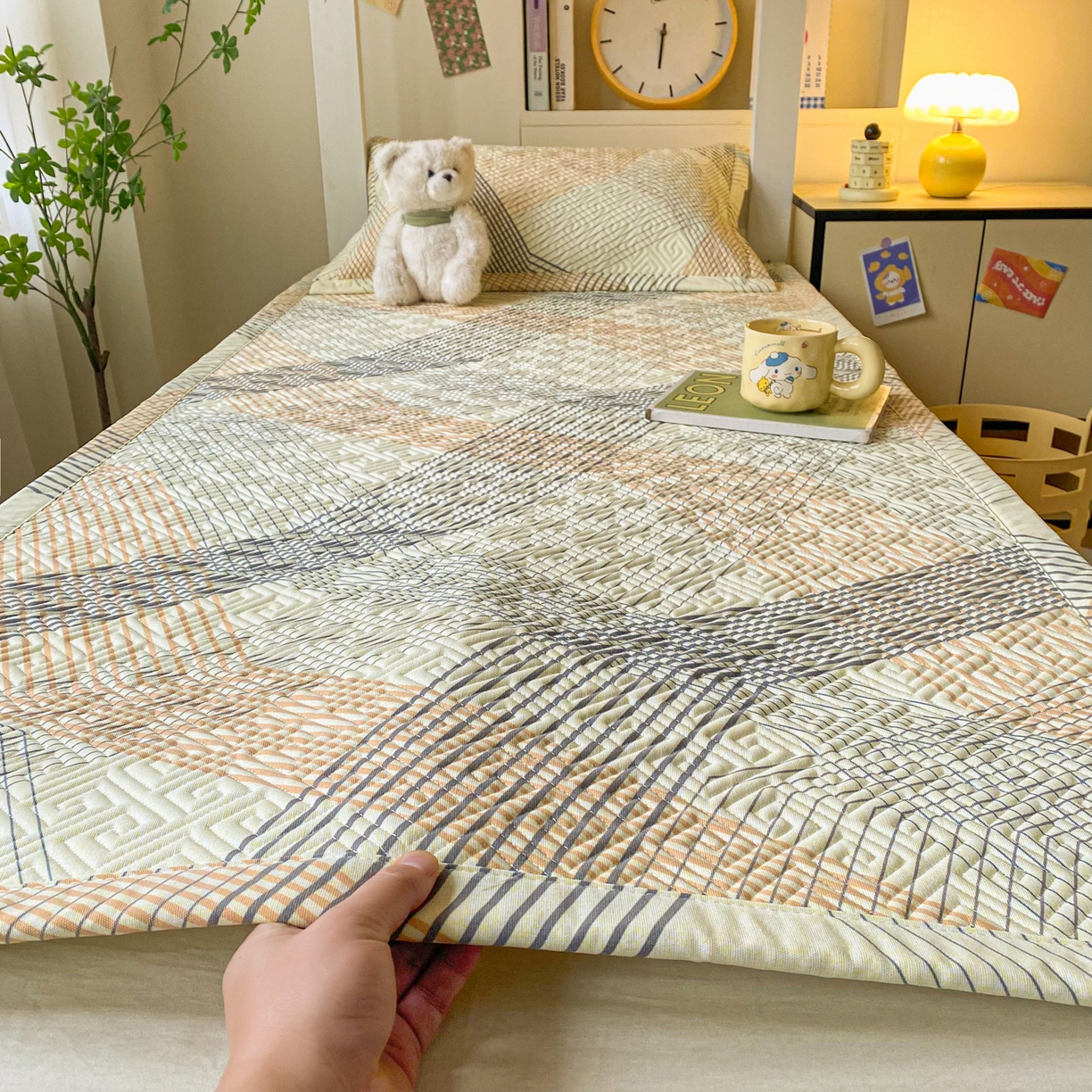 91家纺网 家纺一手货源 找家纺 （总）首爱家纺 2026新款老粗布床盖床垫学生床