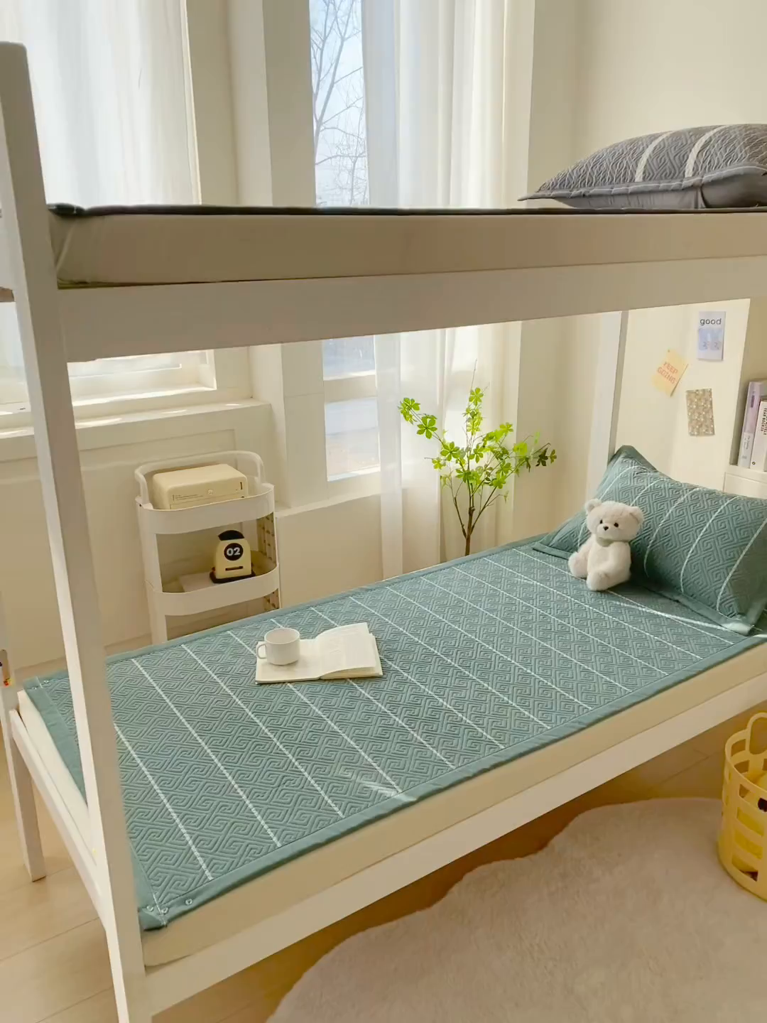 91家纺网 家纺一手货源 找家纺 首爱家纺 2026新款老粗布床盖床垫学生床 床盖 初见