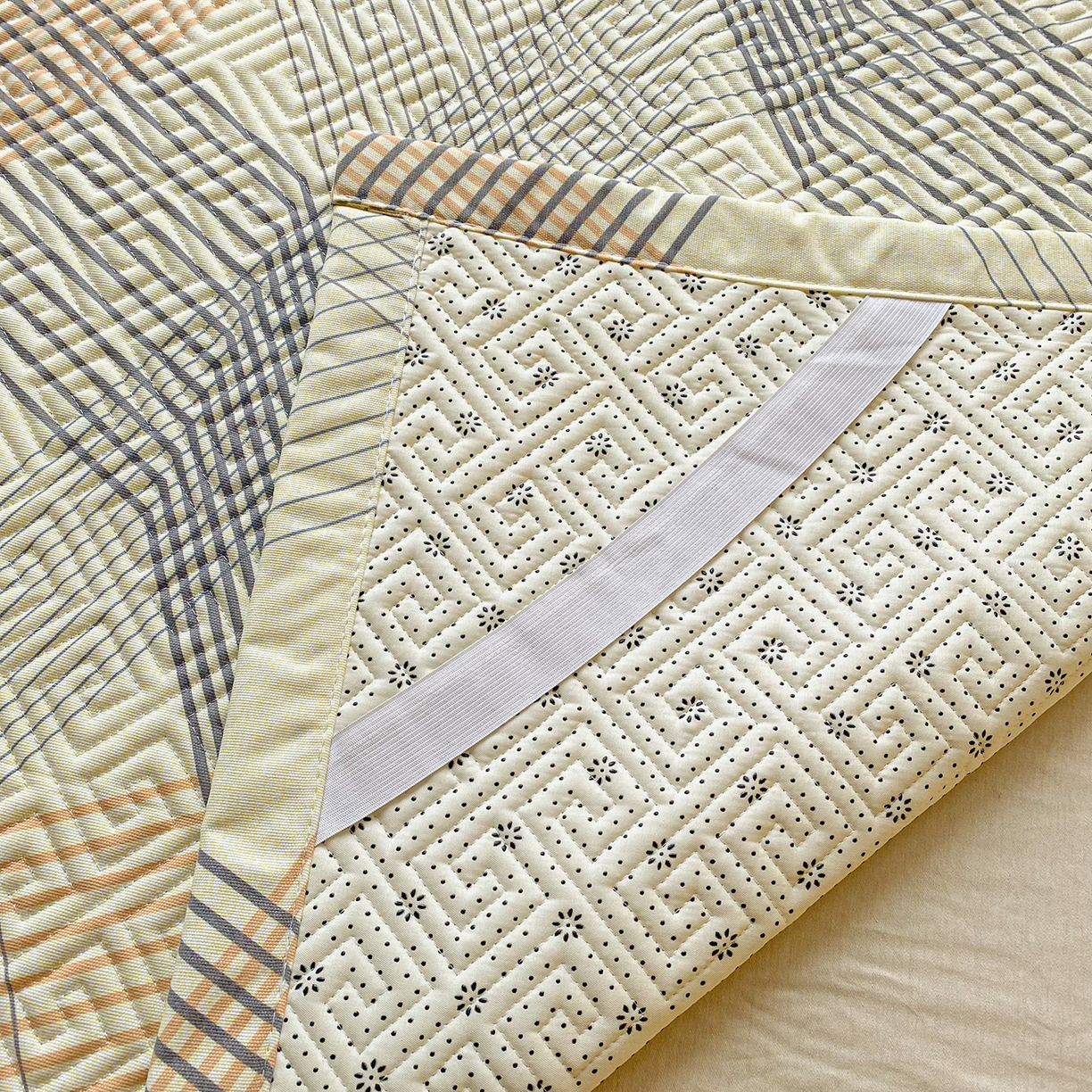 91家纺网 家纺一手货源 找家纺 首爱家纺 2026新款老粗布床盖床垫学生床 床盖 艾米