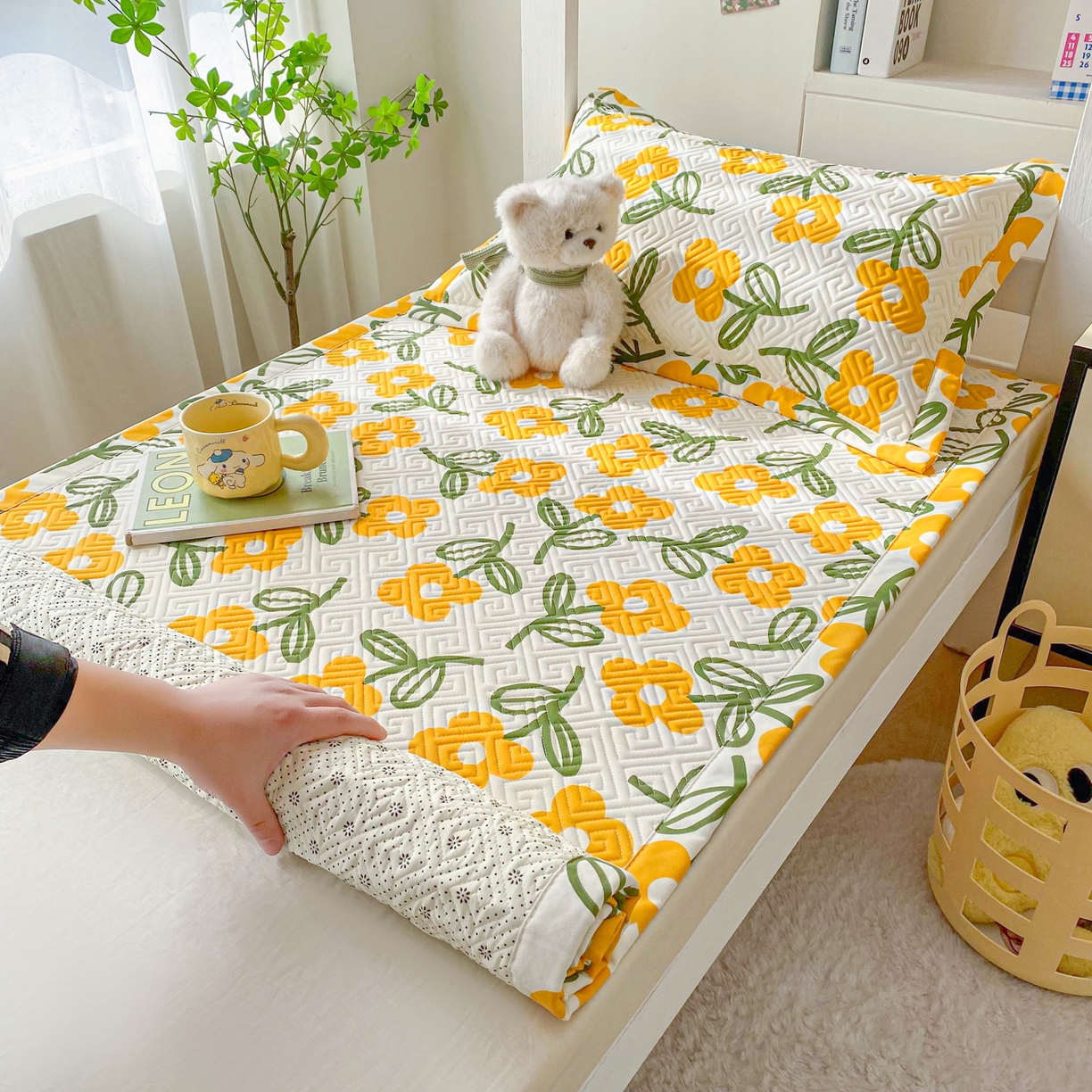 91家纺网 家纺一手货源 找家纺 （总）首爱家纺 2026新款老粗布床盖床垫学生床