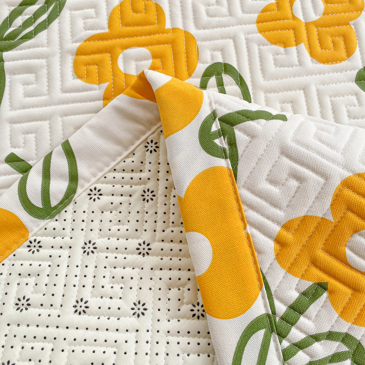 91家纺网 家纺一手货源 找家纺 首爱家纺 2026新款老粗布床盖床垫学生床 床盖 花颜