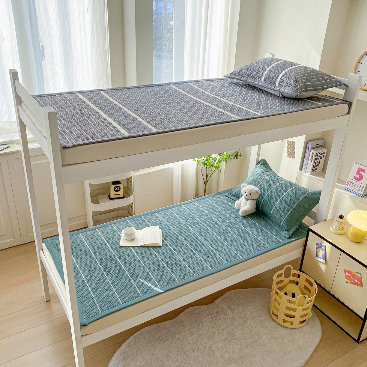 91家纺网 家纺一手货源 找家纺 首爱家纺 2026新款老粗布床盖床垫学生床 床盖 初见