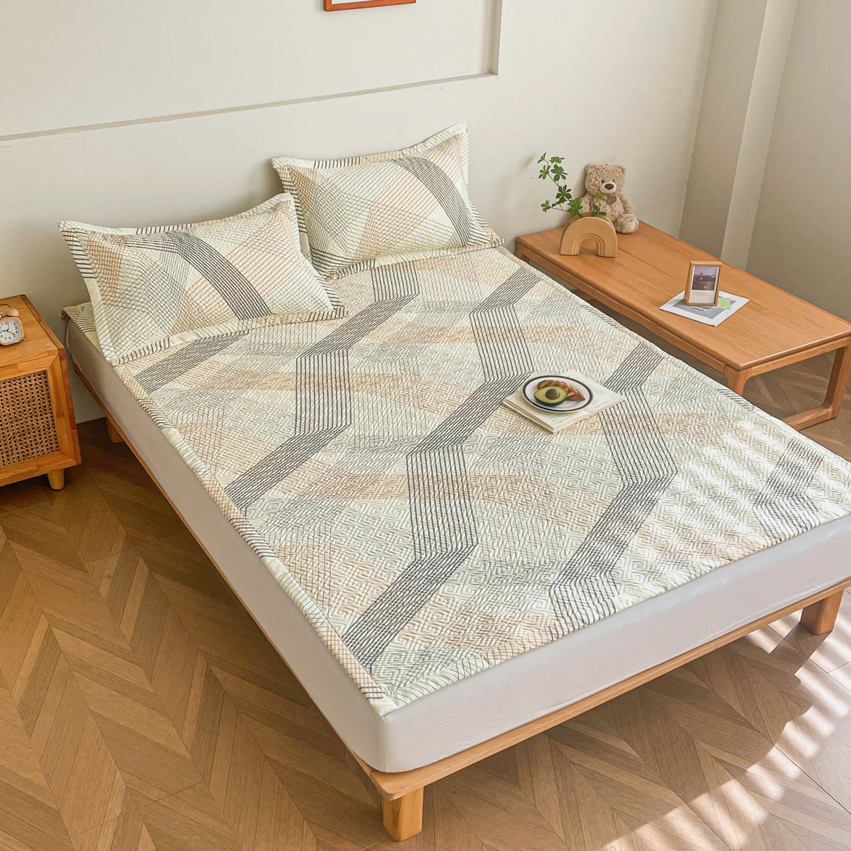 91家纺网 家纺一手货源 找家纺 （总）首爱家纺 2026新款老粗布床盖床垫大床