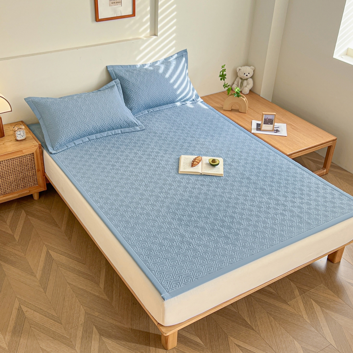 91家纺网 家纺一手货源 找家纺 首爱家纺 2026新款老粗布床盖床垫大床 床盖 偶遇