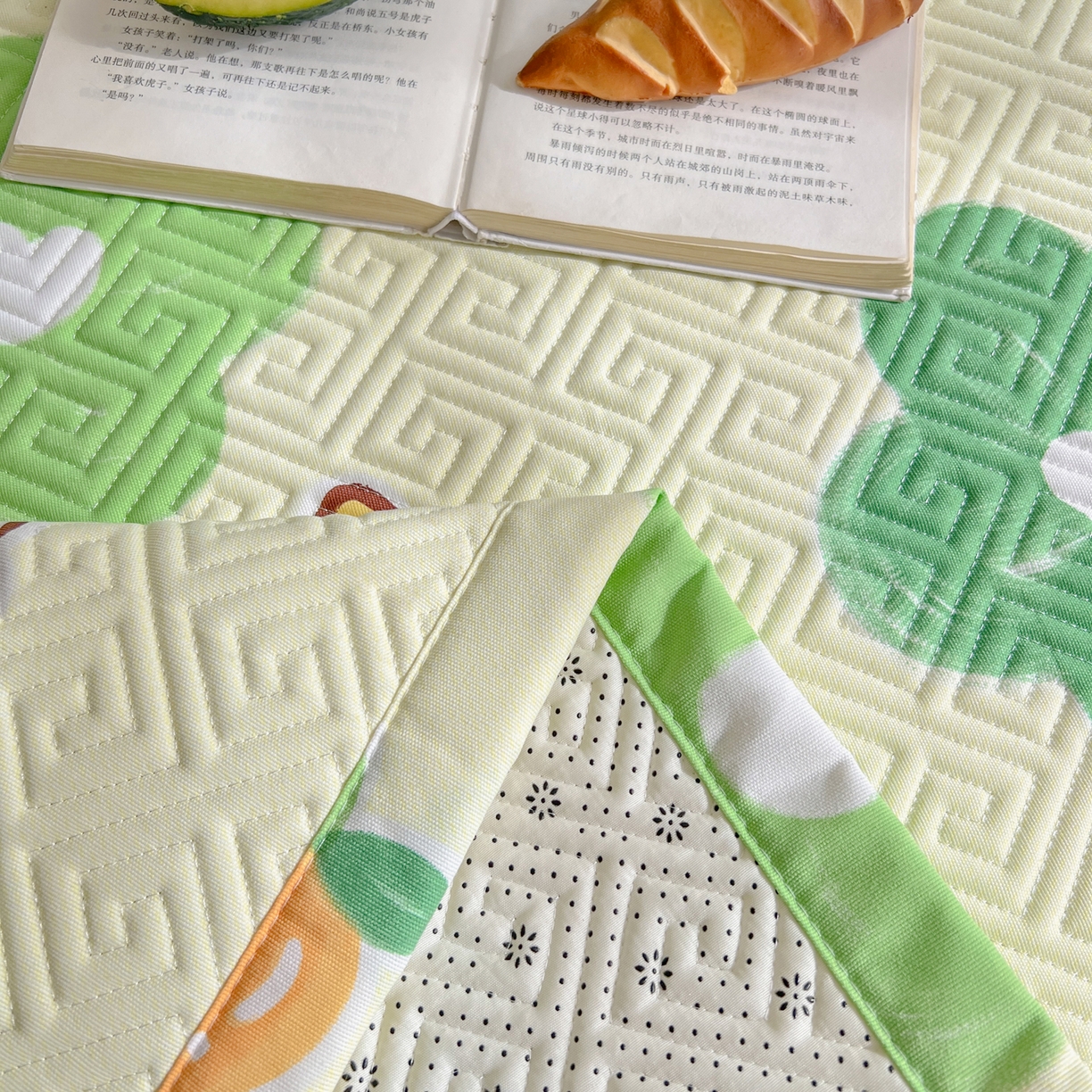 91家纺网 家纺一手货源 找家纺 首爱家纺 2026新款老粗布床盖床垫大床 床盖 兮心