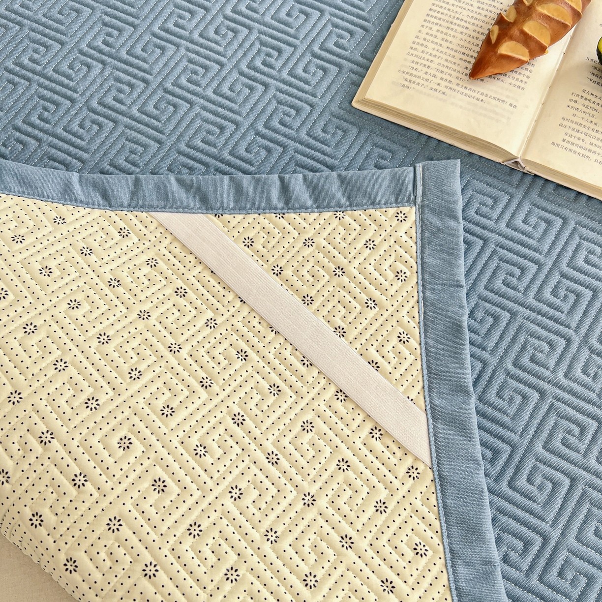 91家纺网 家纺一手货源 找家纺 首爱家纺 2026新款老粗布床盖床垫大床 床盖 偶遇