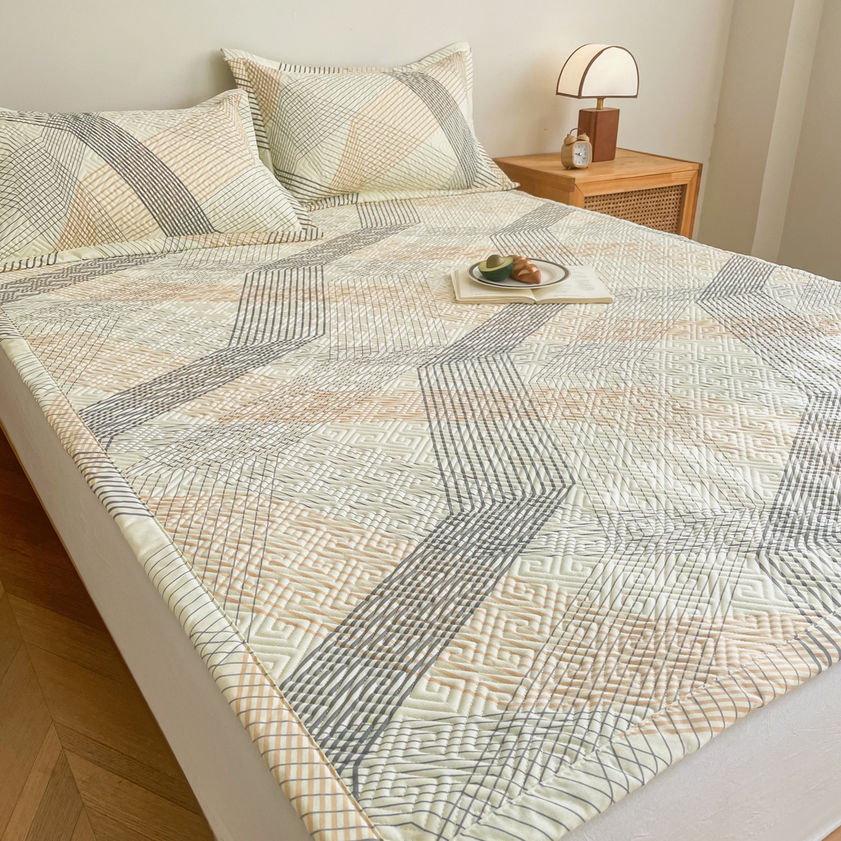 91家纺网 家纺一手货源 找家纺 （总）首爱家纺 2026新款老粗布床盖床垫大床