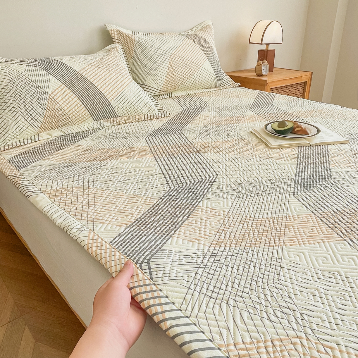 91家纺网 家纺一手货源 找家纺 （总）首爱家纺 2026新款老粗布床盖床垫大床