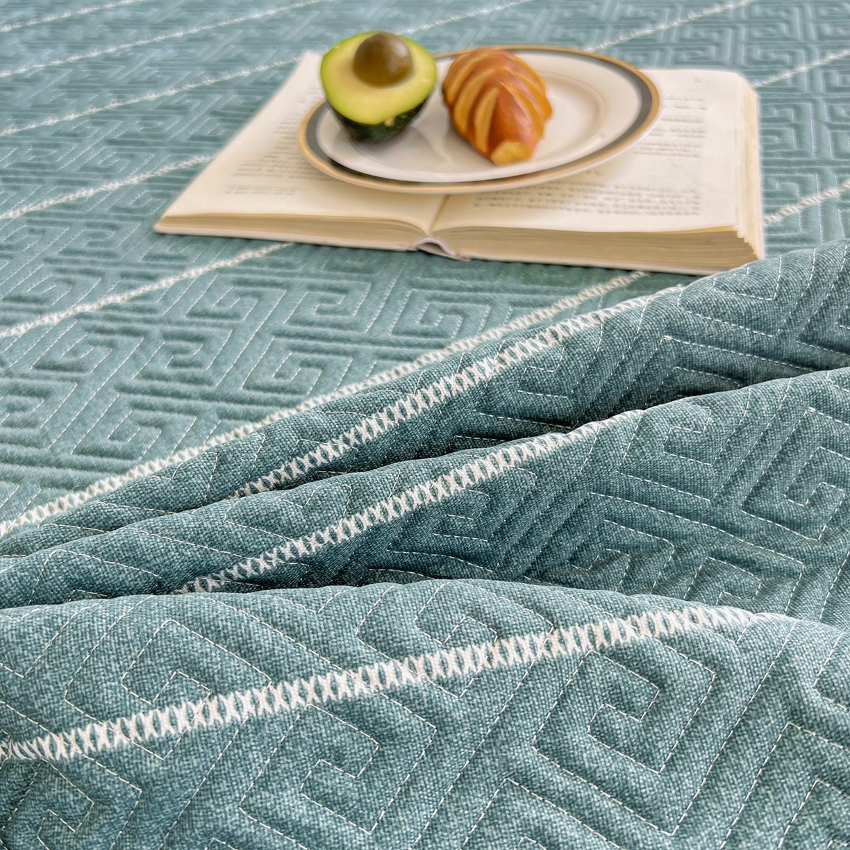 91家纺网 家纺一手货源 找家纺 首爱家纺 2026新款老粗布床盖床垫大床 床盖 初见