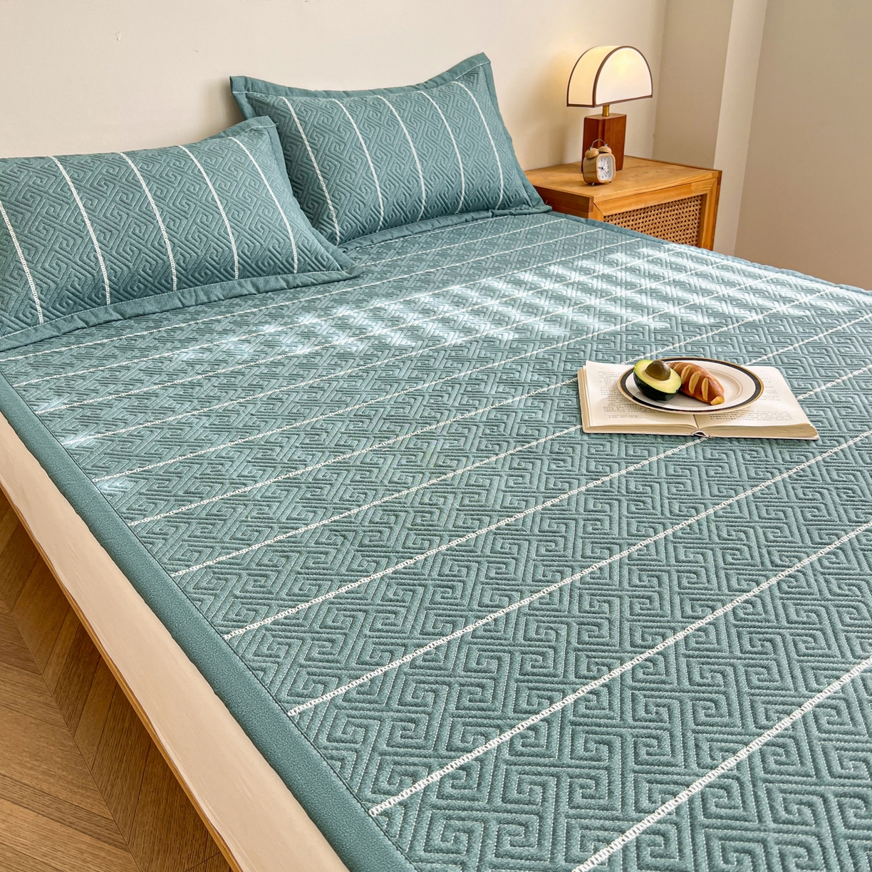 91家纺网 家纺一手货源 找家纺 首爱家纺 2026新款老粗布床盖床垫大床 床盖 初见