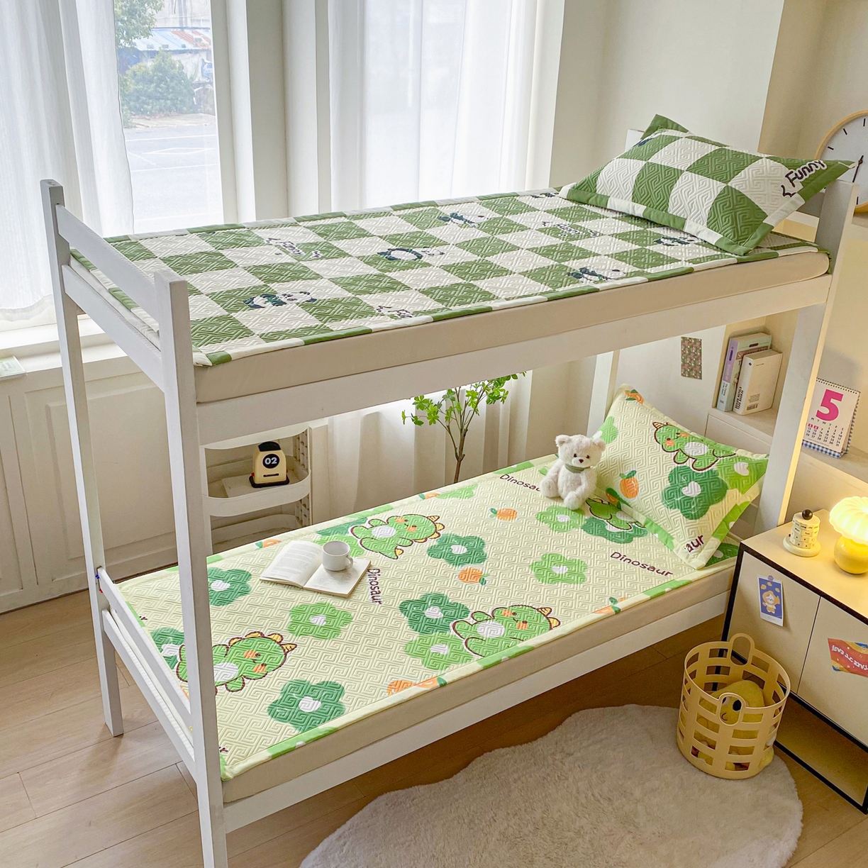 91家纺网 家纺一手货源 找家纺 棉乐町家居 2026新款老粗布床盖床垫学生床 床盖 兮心