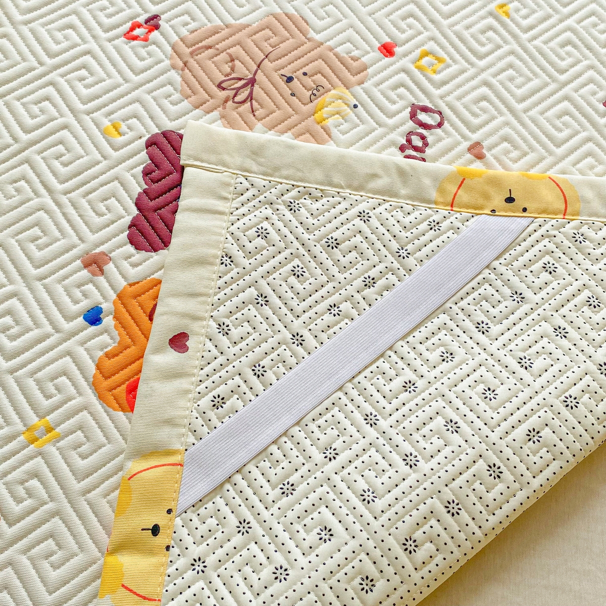 91家纺网 家纺一手货源 找家纺 棉乐町家居 2026新款老粗布床盖床垫学生床 床盖 bear熊