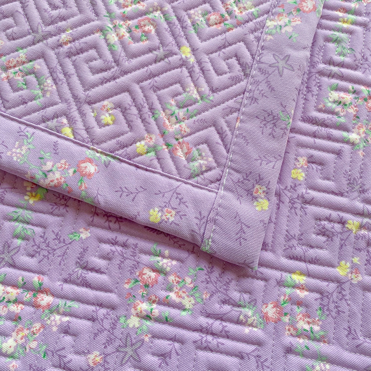 91家纺网 家纺一手货源 找家纺 棉乐町家居 2026新款老粗布床盖床垫学生床 床盖 紫罗兰