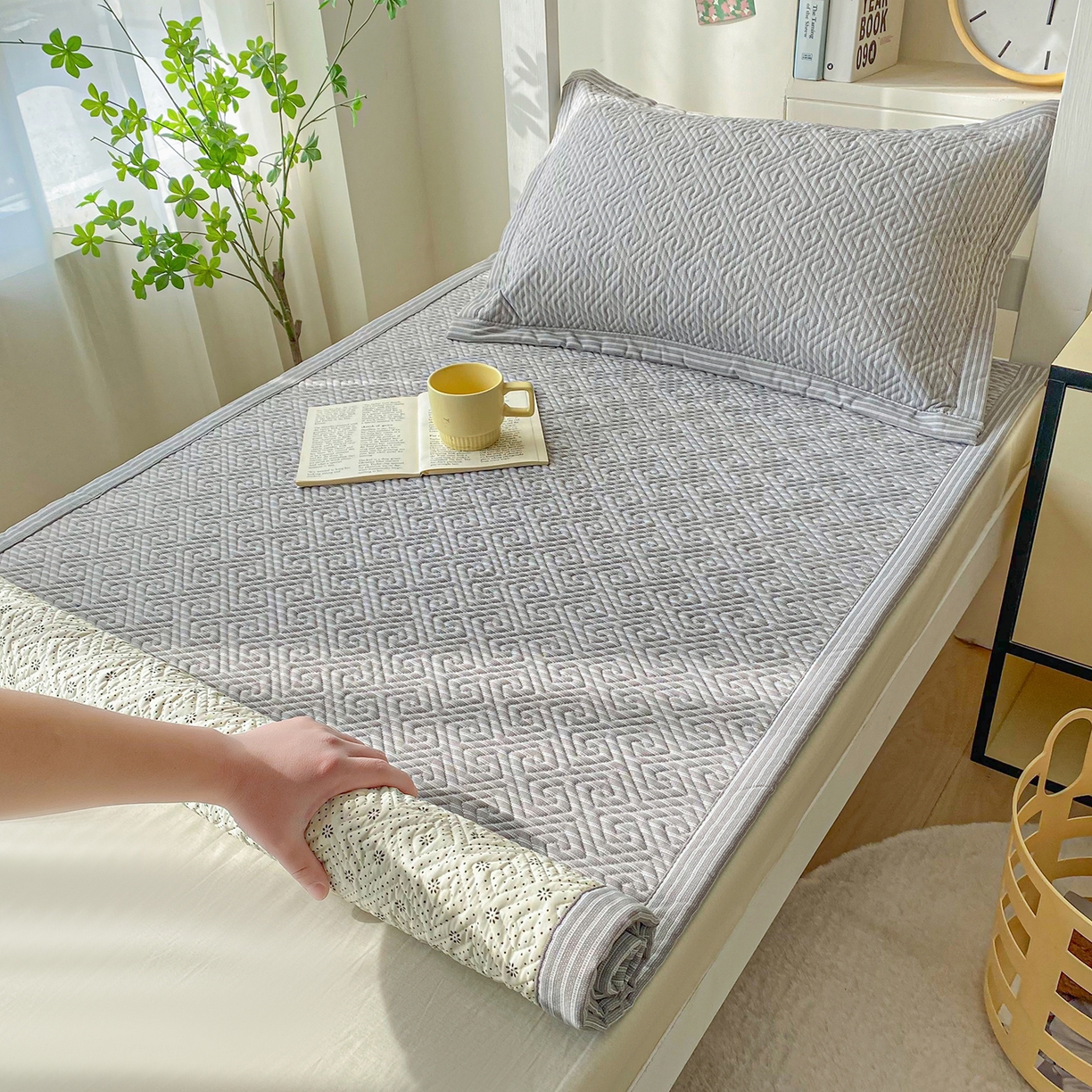 91家纺网 家纺一手货源 找家纺 （总）棉乐町家居 2026新款老粗布床盖床垫学生床