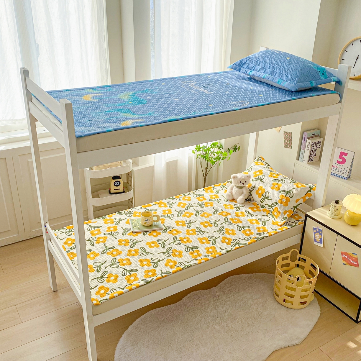 91家纺网 家纺一手货源 找家纺 棉乐町家居 2026新款老粗布床盖床垫学生床 床盖 花颜