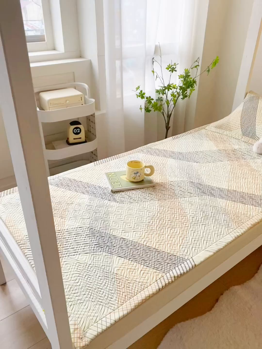 91家纺网 家纺一手货源 找家纺 棉乐町家居 2026新款老粗布床盖床垫学生床 床盖 艾米