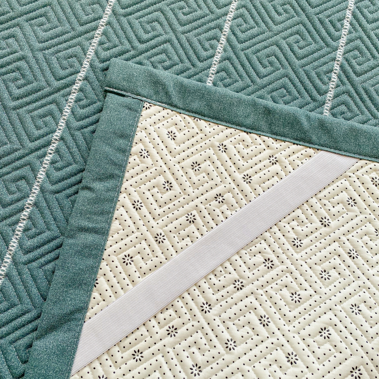 91家纺网 家纺一手货源 找家纺 棉乐町家居 2026新款老粗布床盖床垫学生床 床盖 初见