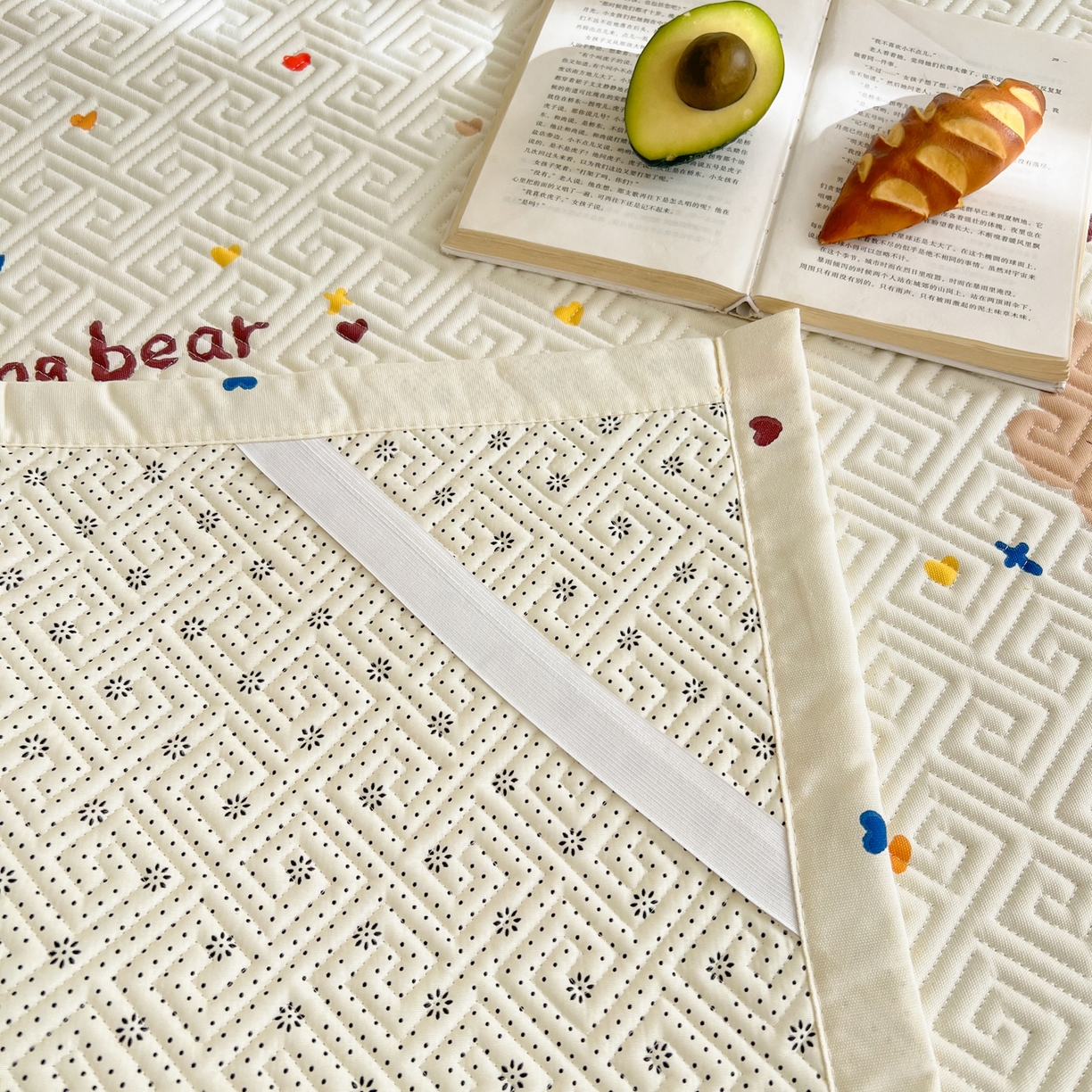 91家纺网 家纺一手货源 找家纺 棉乐町家居 2026新款老粗布床盖床垫大床 床盖 bear熊