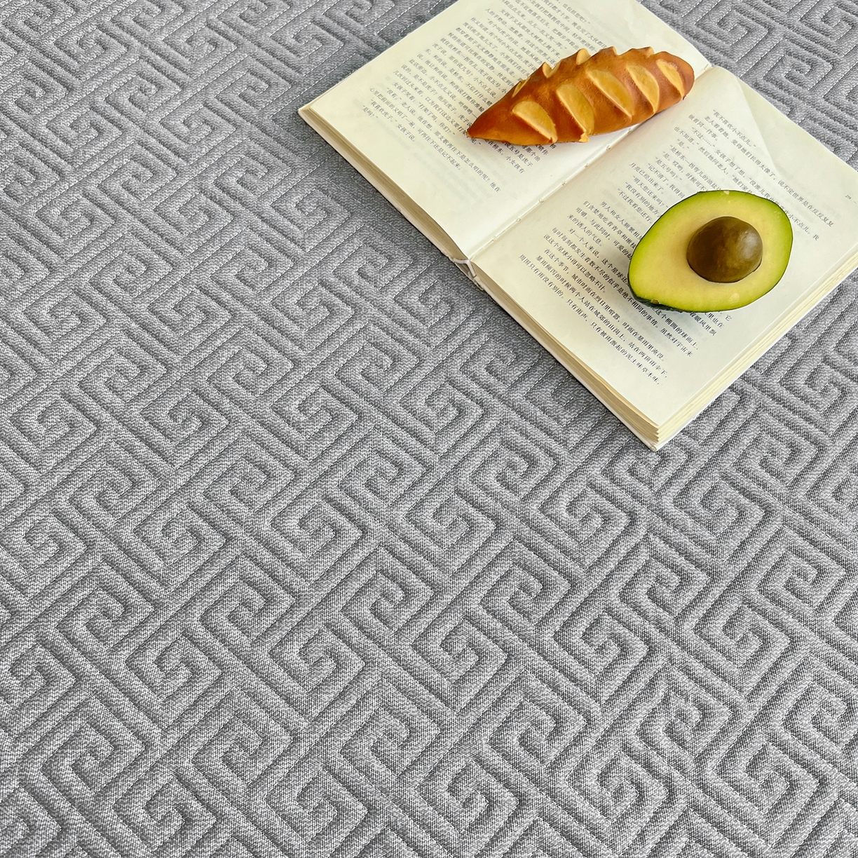 91家纺网 家纺一手货源 找家纺 棉乐町家居 2026新款老粗布床盖床垫大床 床盖 浅灰