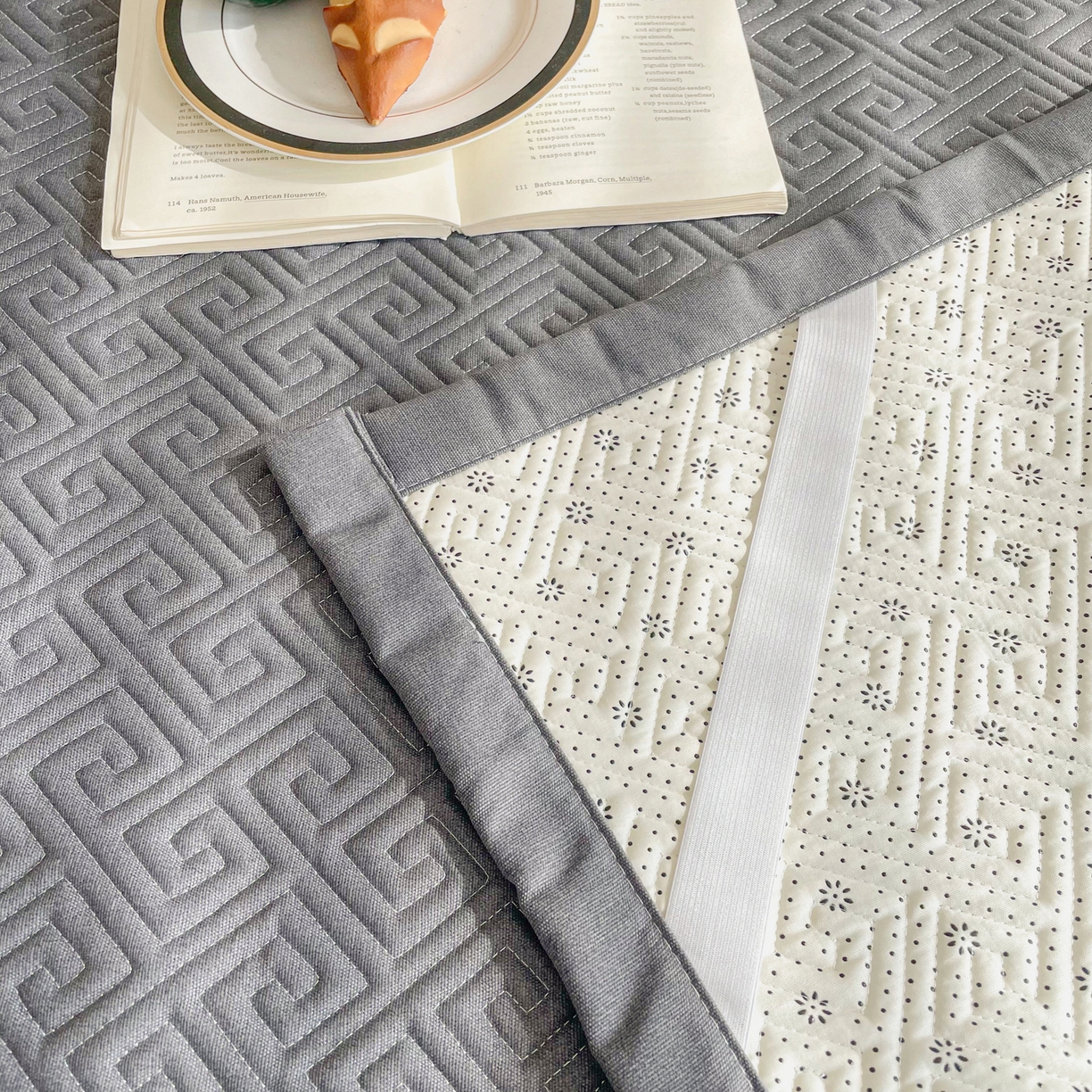 91家纺网 家纺一手货源 找家纺 棉乐町家居 2026新款老粗布床盖床垫大床 床盖 傍晚