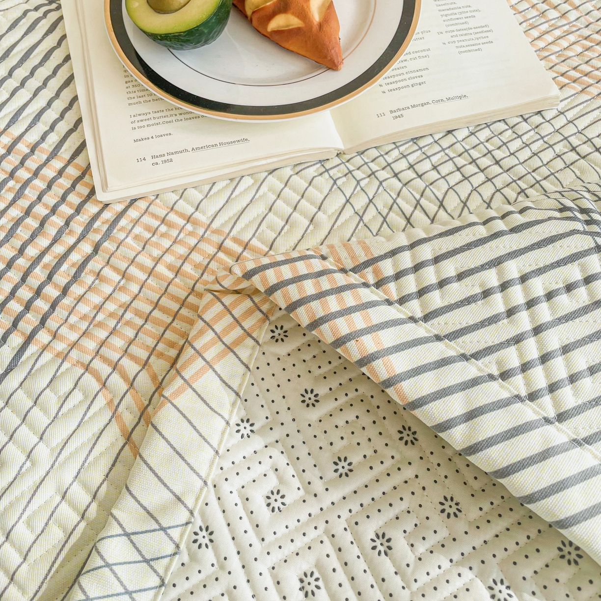 91家纺网 家纺一手货源 找家纺 棉乐町家居 2026新款老粗布床盖床垫大床 床盖 艾米