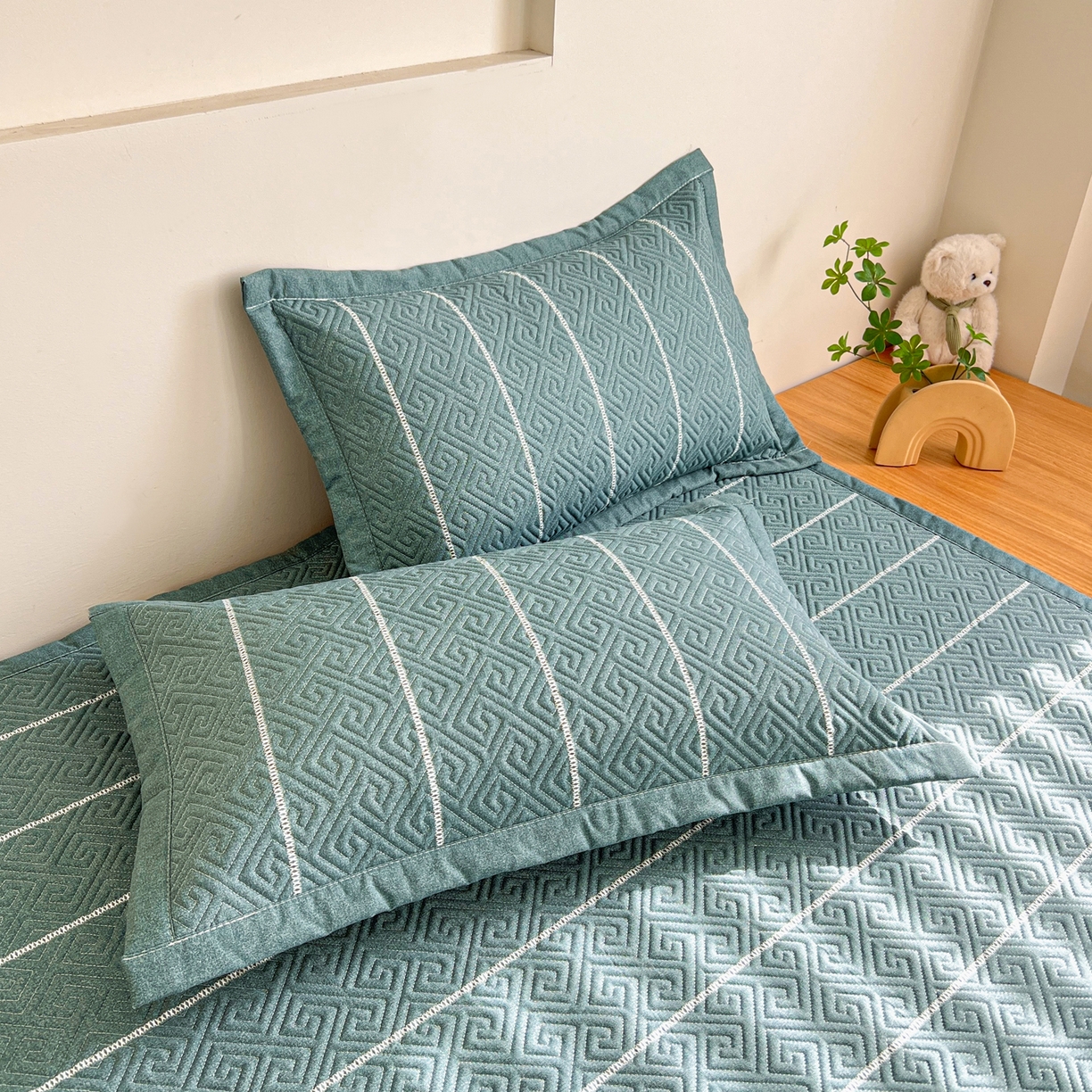 91家纺网 家纺一手货源 找家纺 棉乐町家居 2026新款老粗布床盖床垫大床 床盖 初见