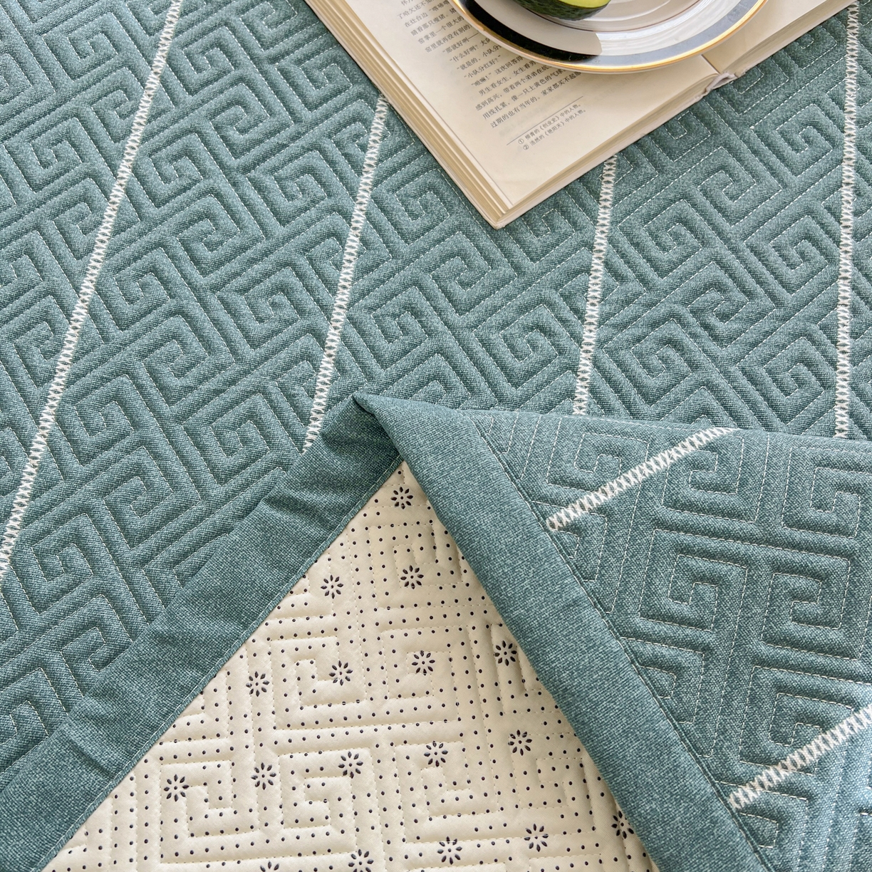 91家纺网 家纺一手货源 找家纺 棉乐町家居 2026新款老粗布床盖床垫大床 床盖 初见