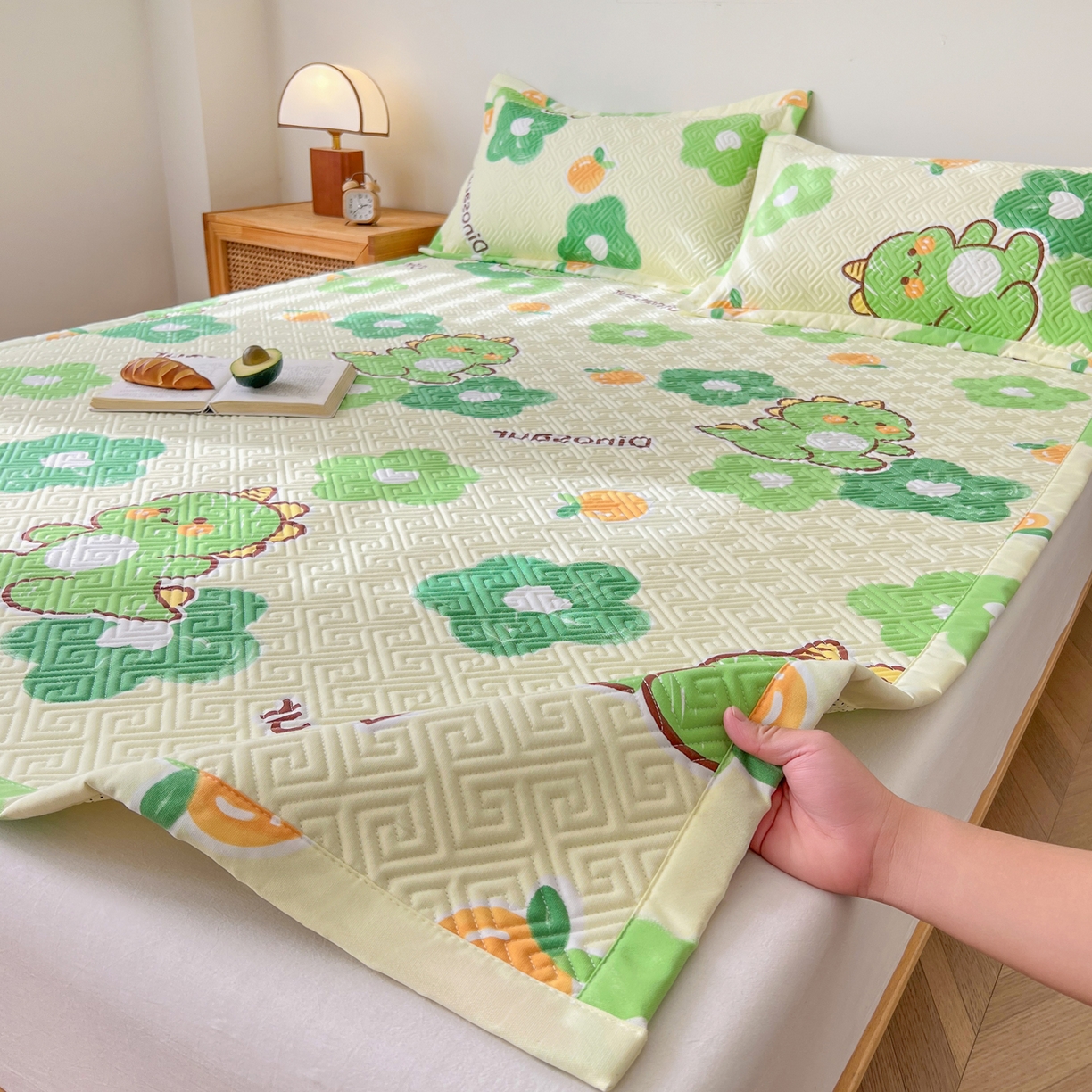 91家纺网 家纺一手货源 找家纺 金泰莱 2026新款老粗布床盖床垫大床 床盖 兮心