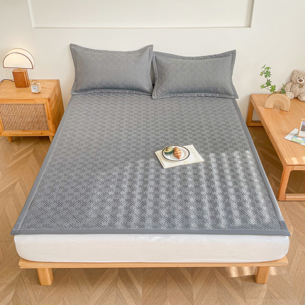 91家纺网 家纺一手货源 找家纺 金泰莱 2026新款老粗布床盖床垫大床 床盖 傍晚