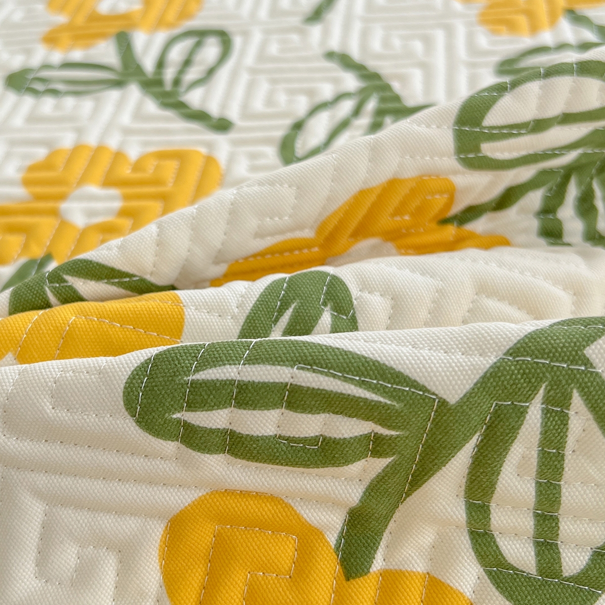 91家纺网 家纺一手货源 找家纺 金泰莱 2026新款老粗布床盖床垫大床 床盖 花颜