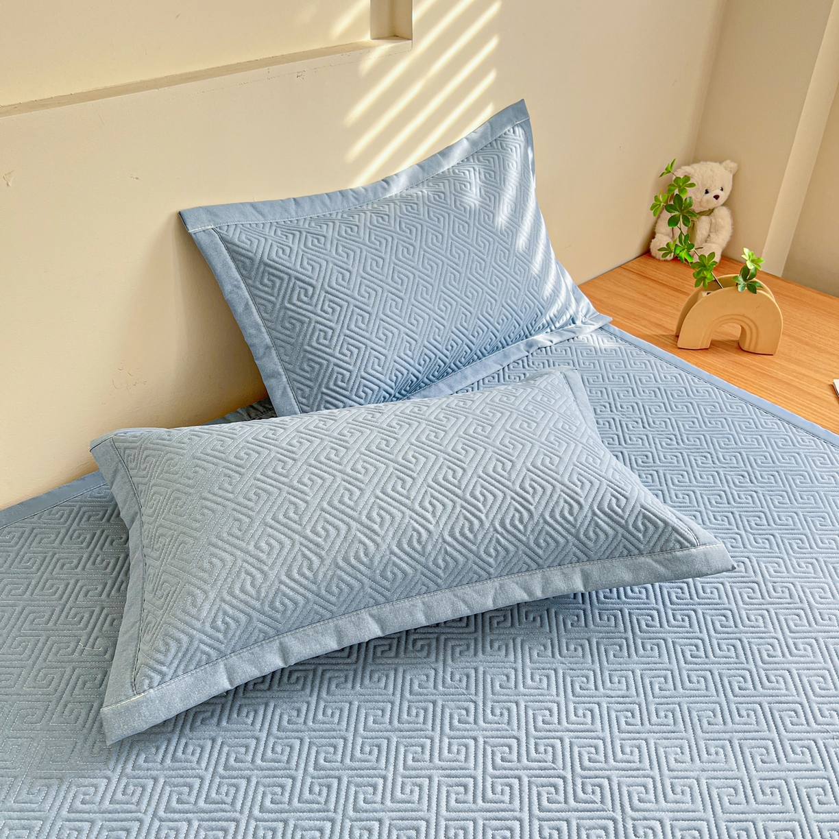 91家纺网 家纺一手货源 找家纺 金泰莱 2026新款老粗布床盖床垫大床 床盖 偶遇