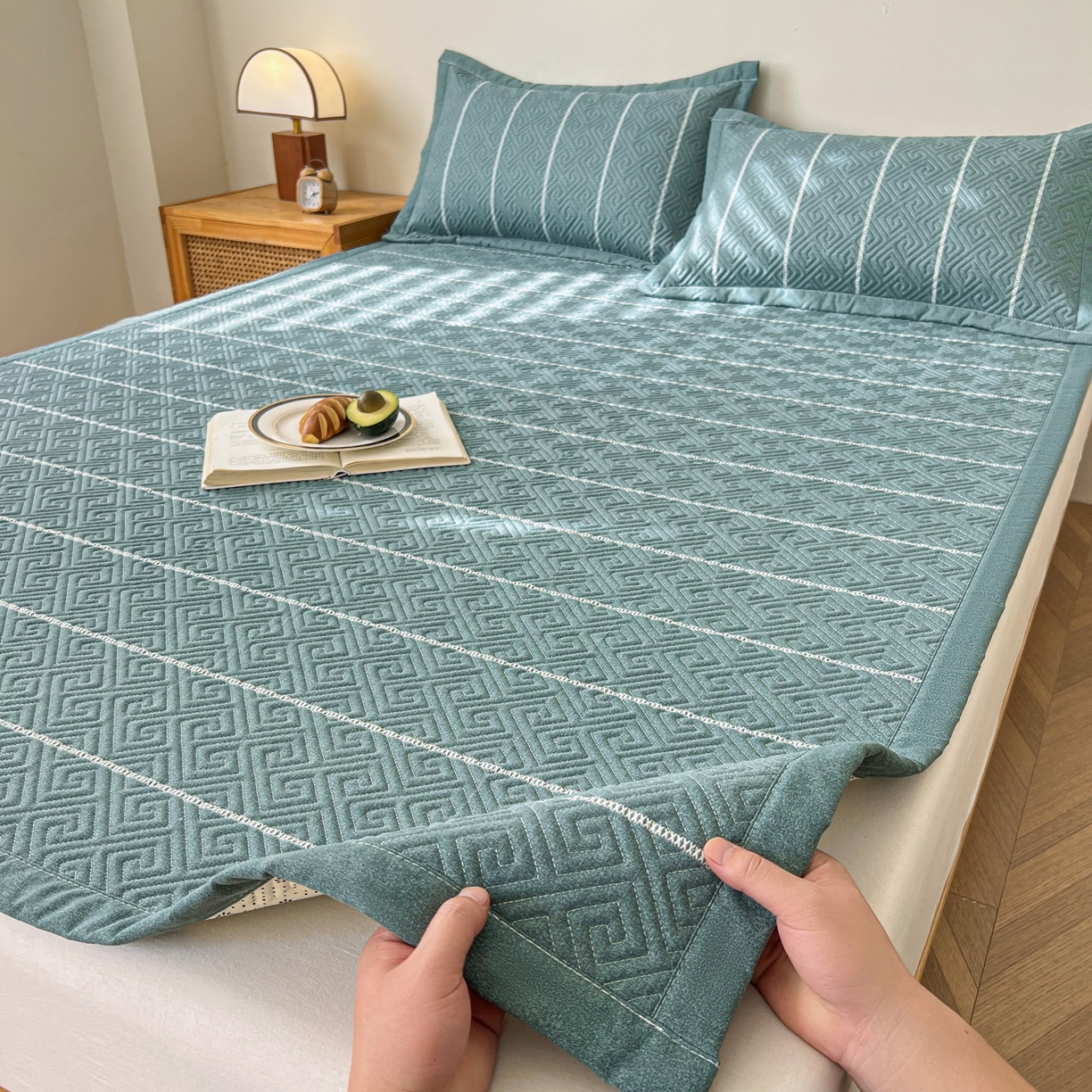 91家纺网 家纺一手货源 找家纺 金泰莱 2026新款老粗布床盖床垫大床 床盖 初见