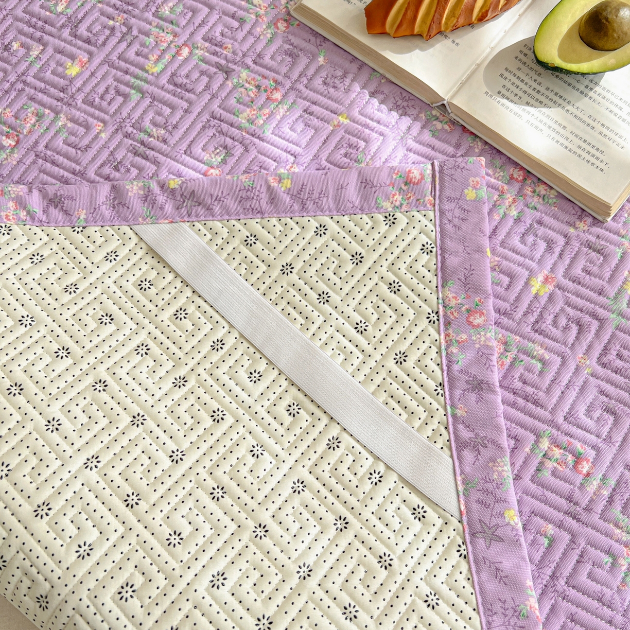 91家纺网 家纺一手货源 找家纺 金泰莱 2026新款老粗布床盖床垫大床 床盖 紫罗兰