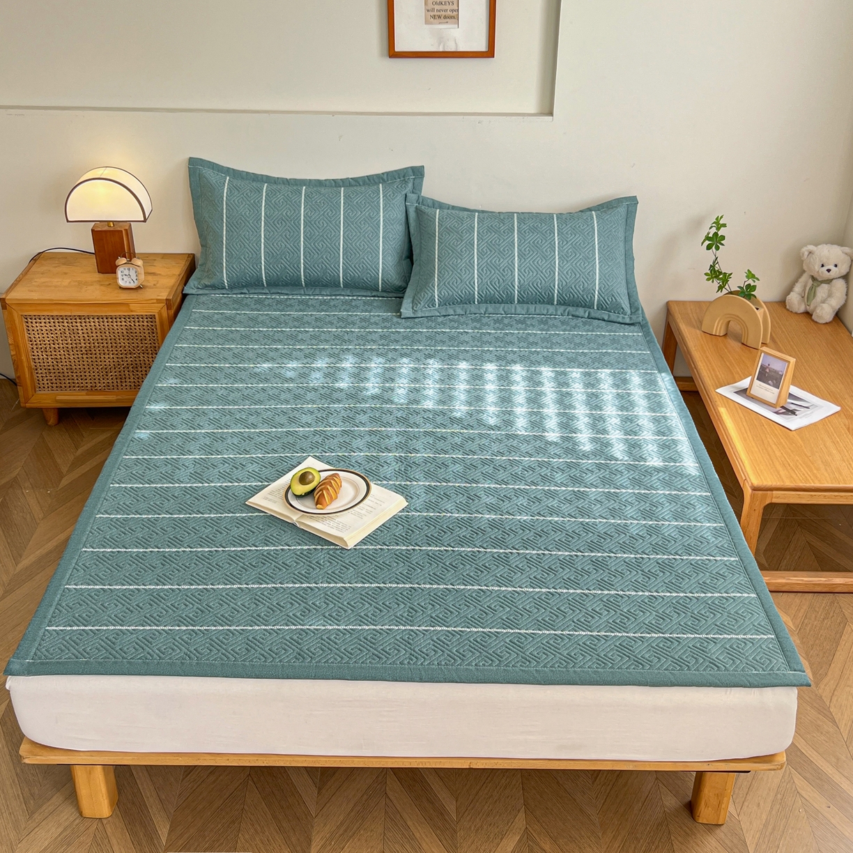 91家纺网 家纺一手货源 找家纺 金泰莱 2026新款老粗布床盖床垫大床 床盖 初见