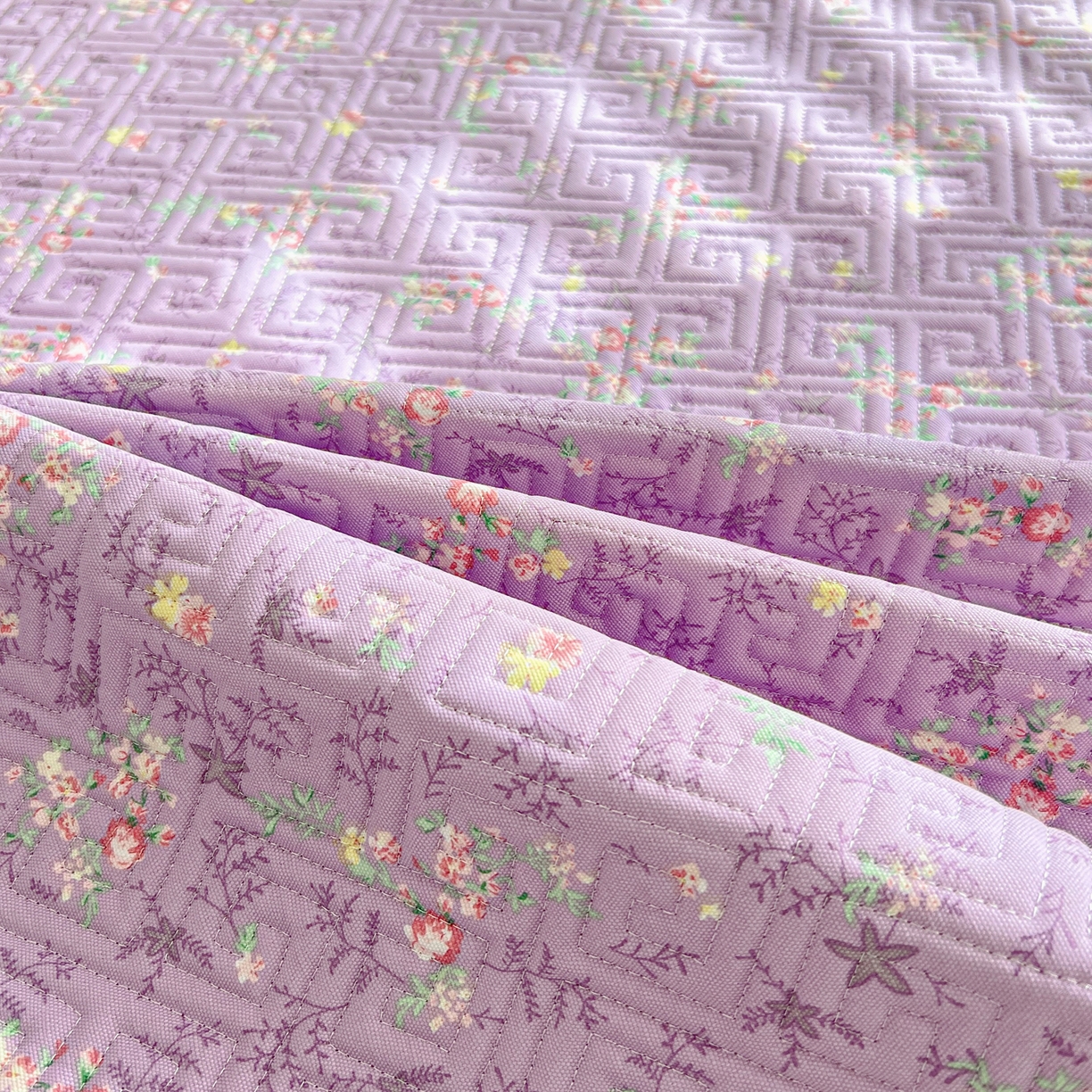 91家纺网 家纺一手货源 找家纺 金泰莱 2026新款老粗布床盖床垫大床 床盖 紫罗兰