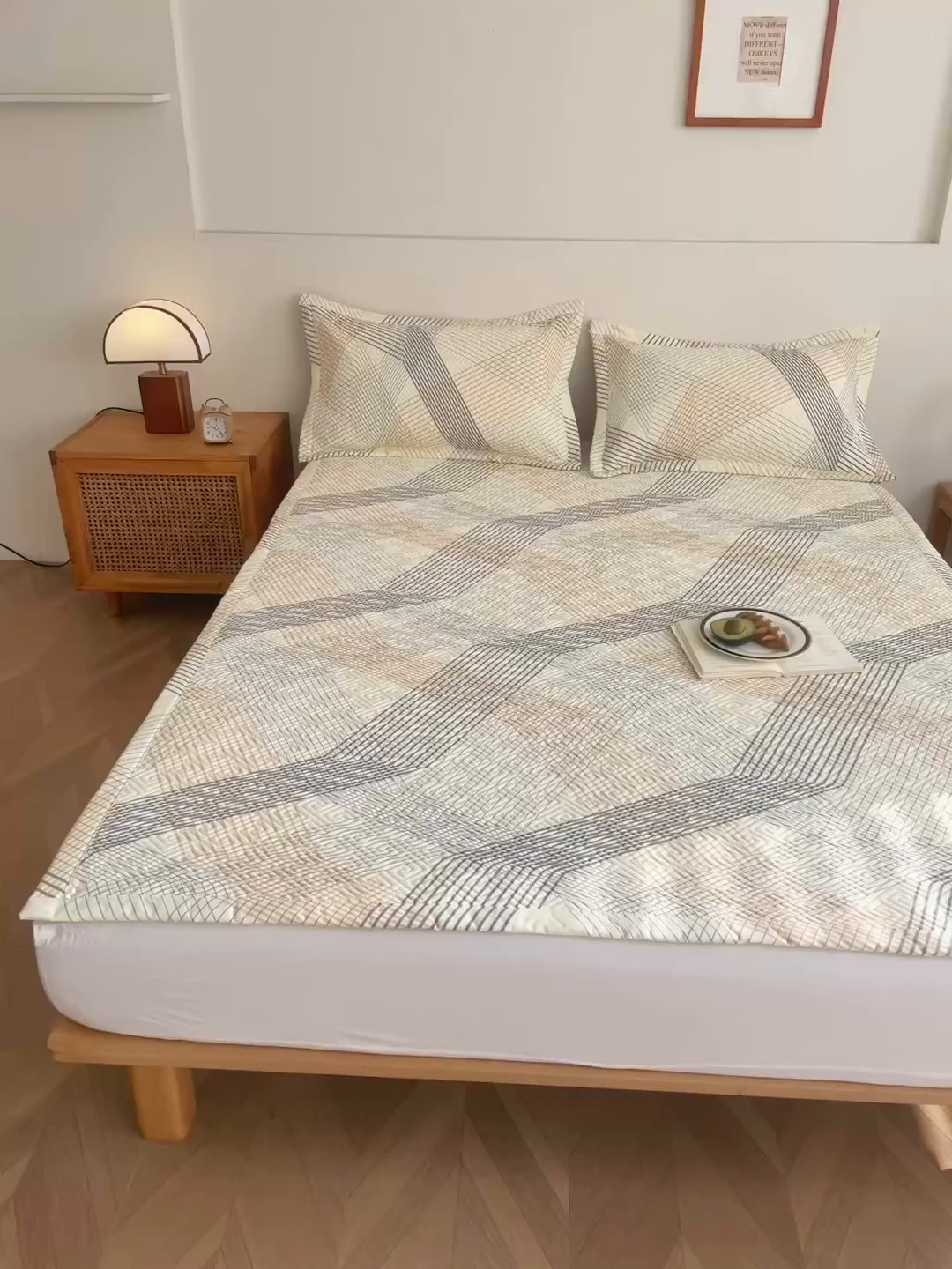 91家纺网 家纺一手货源 找家纺 金泰莱 2026新款老粗布床盖床垫大床 床盖 艾米