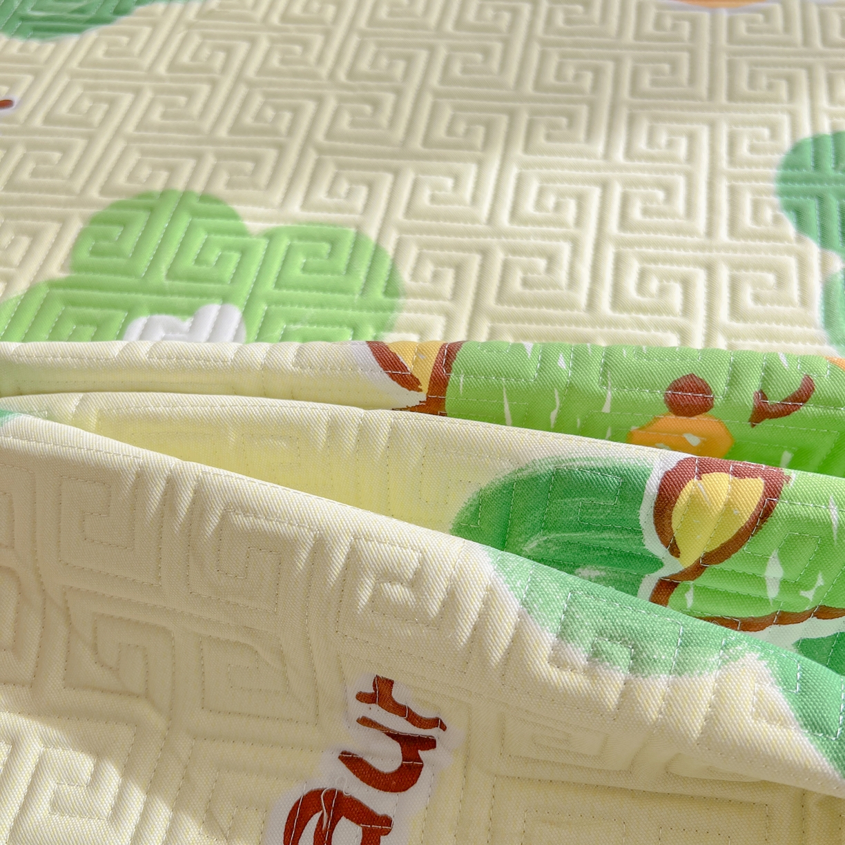 91家纺网 家纺一手货源 找家纺 金泰莱 2026新款老粗布床盖床垫大床 床盖 兮心