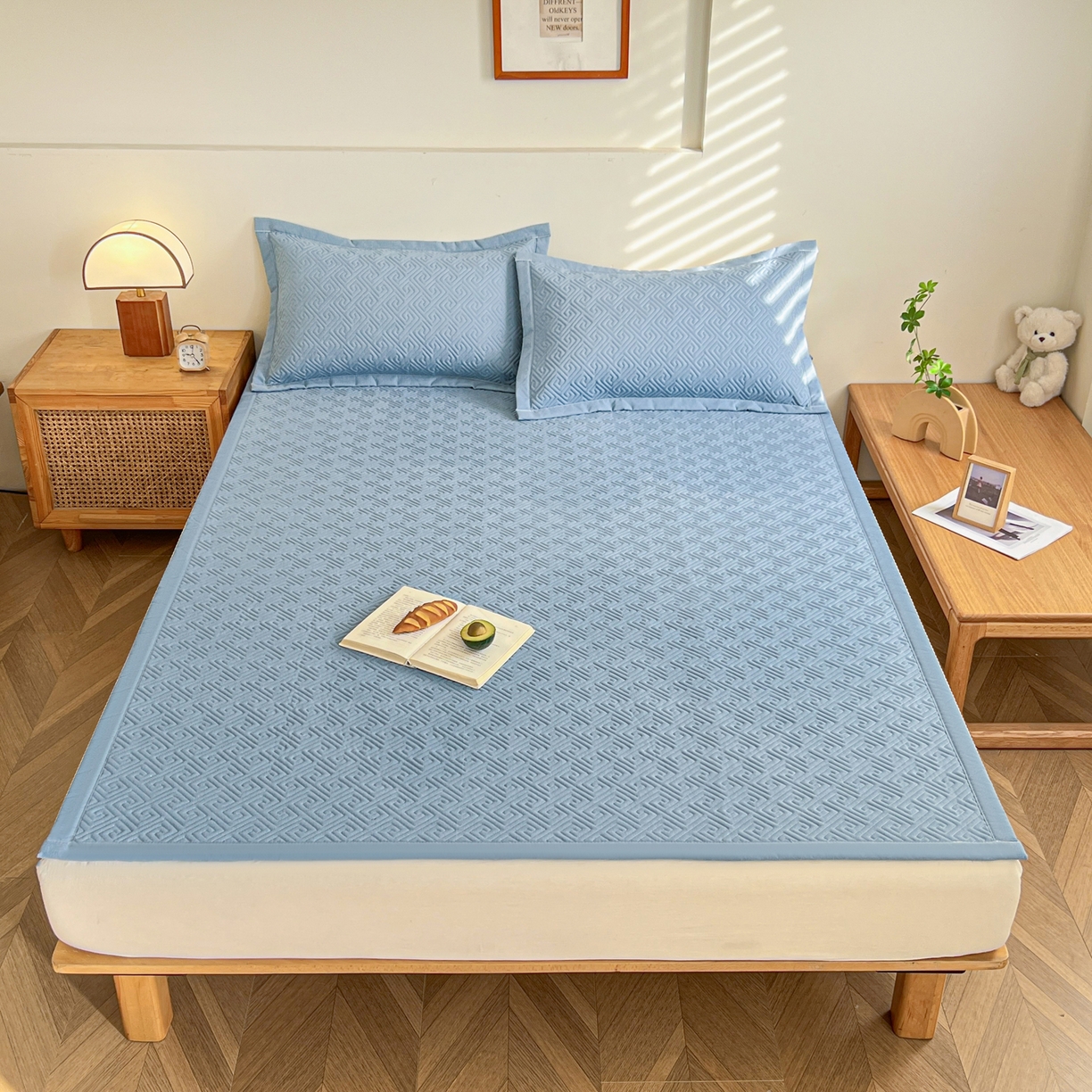 91家纺网 家纺一手货源 找家纺 金泰莱 2026新款老粗布床盖床垫大床 床盖 偶遇