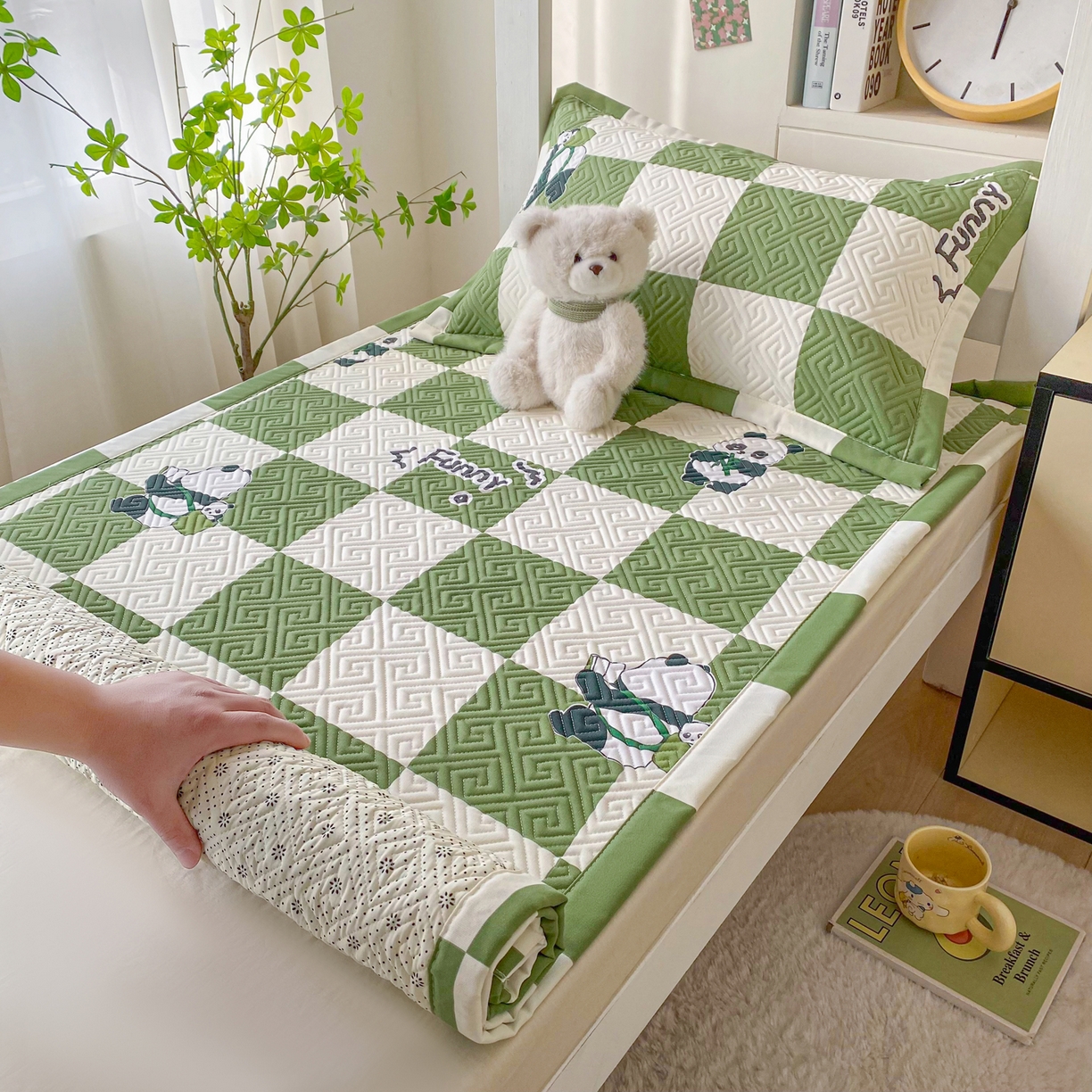 91家纺网 家纺一手货源 找家纺 （总）金泰莱 2026新款老粗布床盖床垫学生床