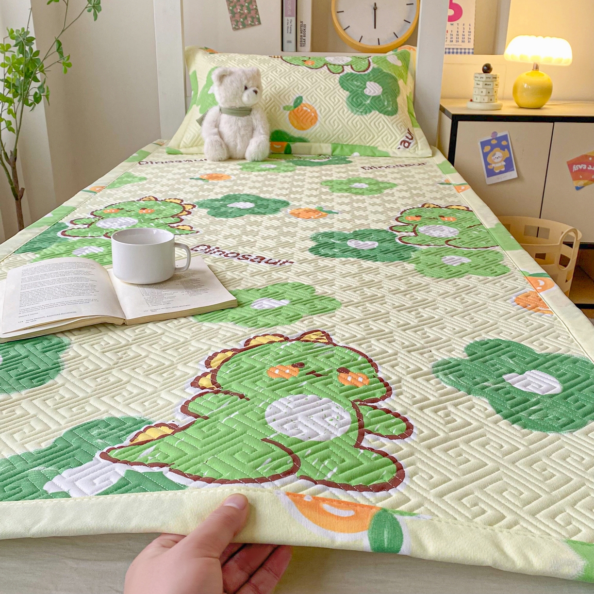 91家纺网 家纺一手货源 找家纺 金泰莱 2026新款老粗布床盖床垫学生床 床盖 兮心