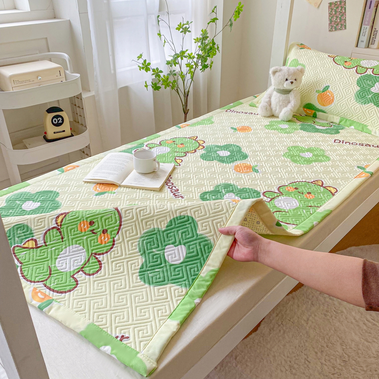 91家纺网 家纺一手货源 找家纺 金泰莱 2026新款老粗布床盖床垫学生床 床盖 兮心